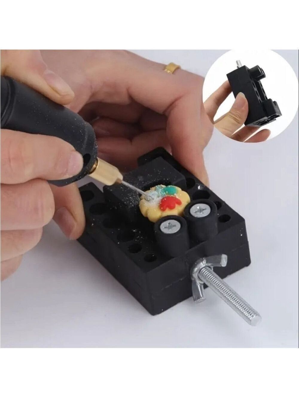 Compact Mini Table Vise for Jewelry and Watch Repair - Portable Design NIP